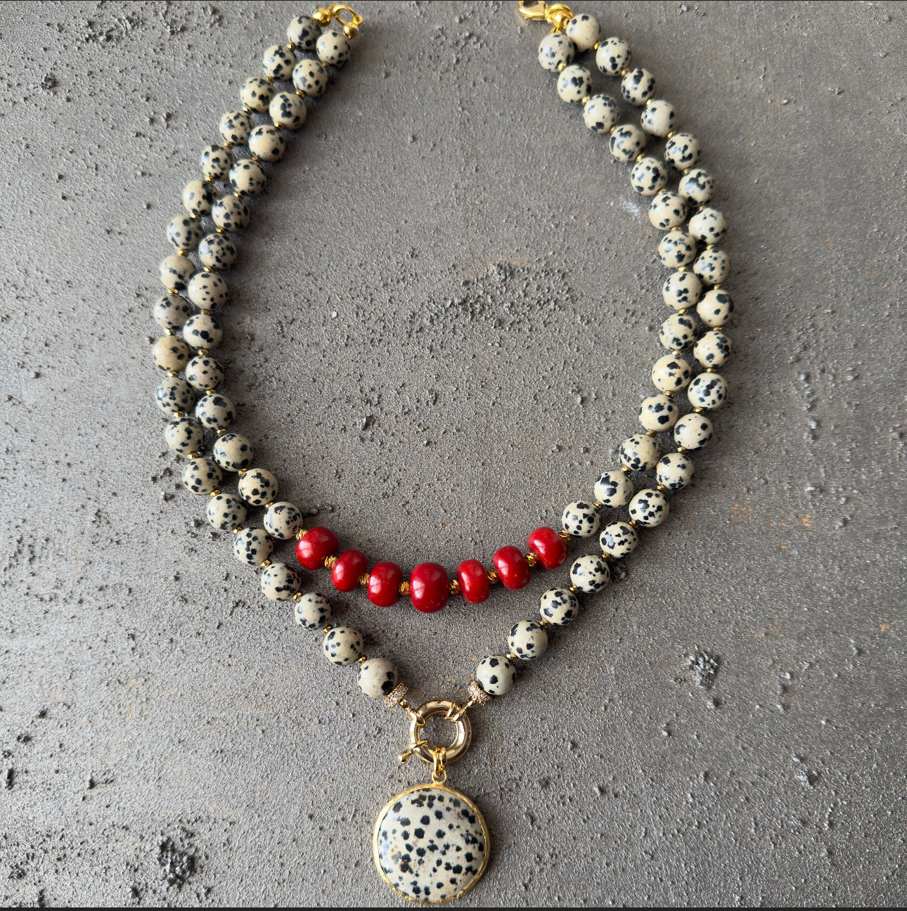 Jasper and Coral Necklace