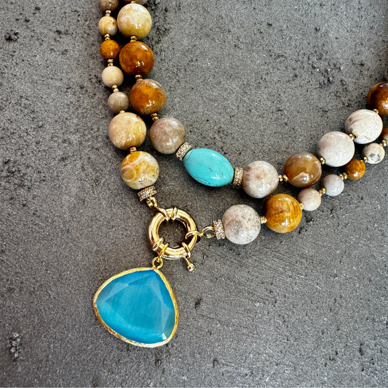 Turquoise and Jasper Necklace