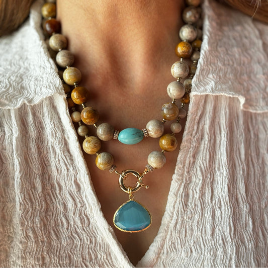 Turquoise and Jasper Necklace