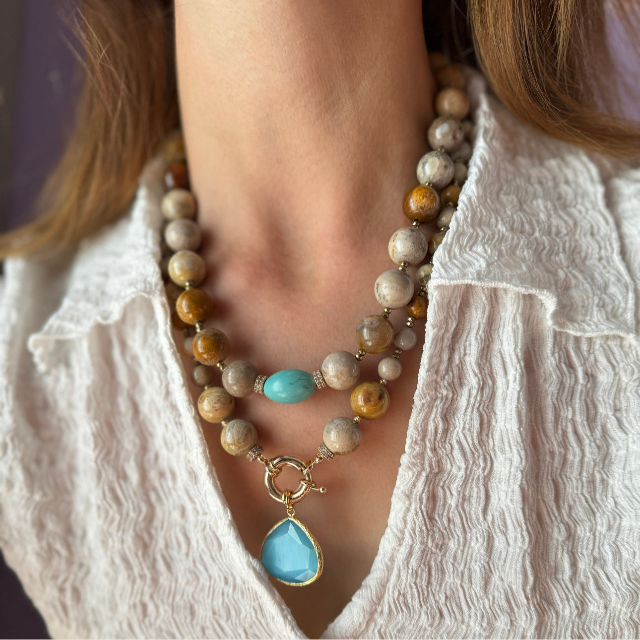 Turquoise and Jasper Necklace