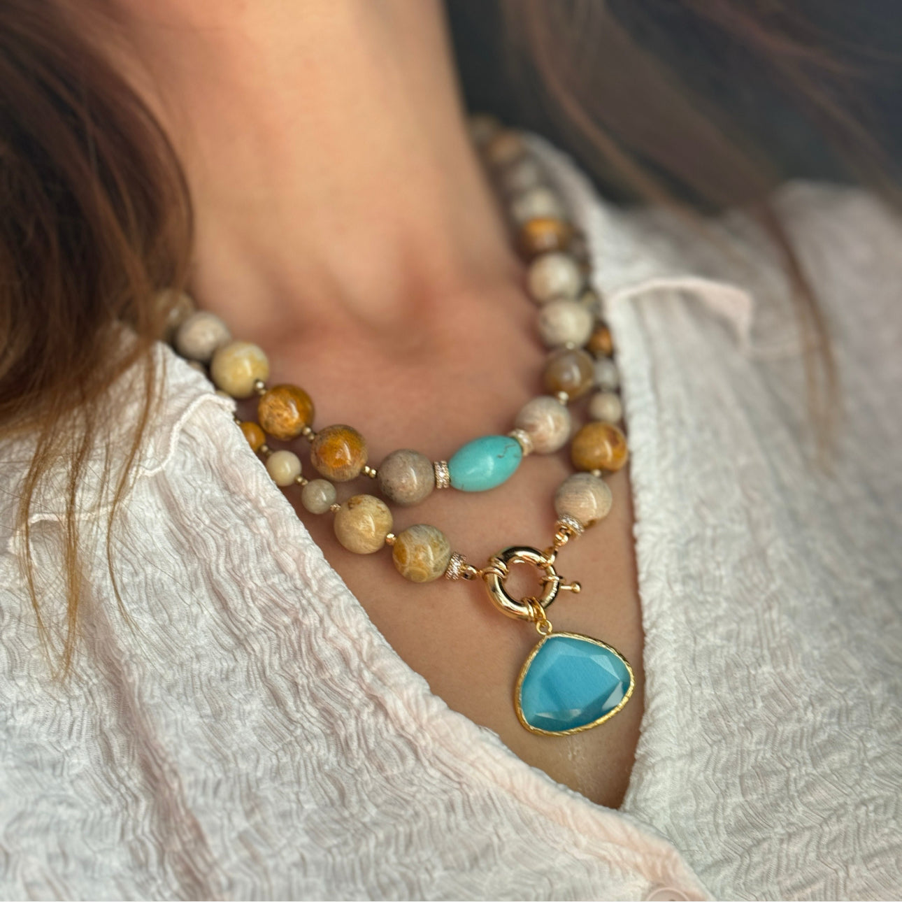 Turquoise and Jasper Necklace