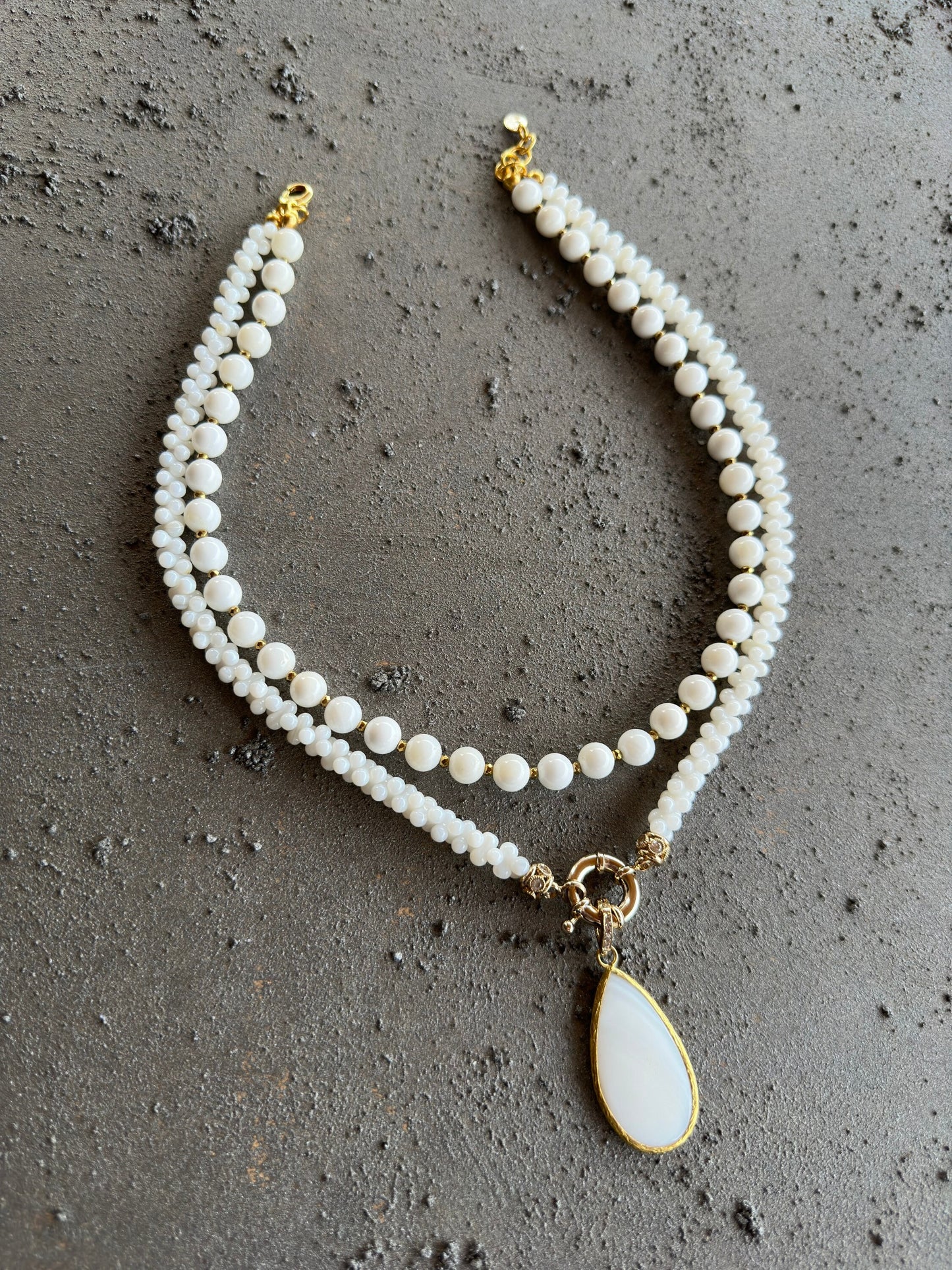 Shell Necklace, SeaShell Statement Necklace, Unique White Handmade Jewelry for Women, Birthday Gift for Friend