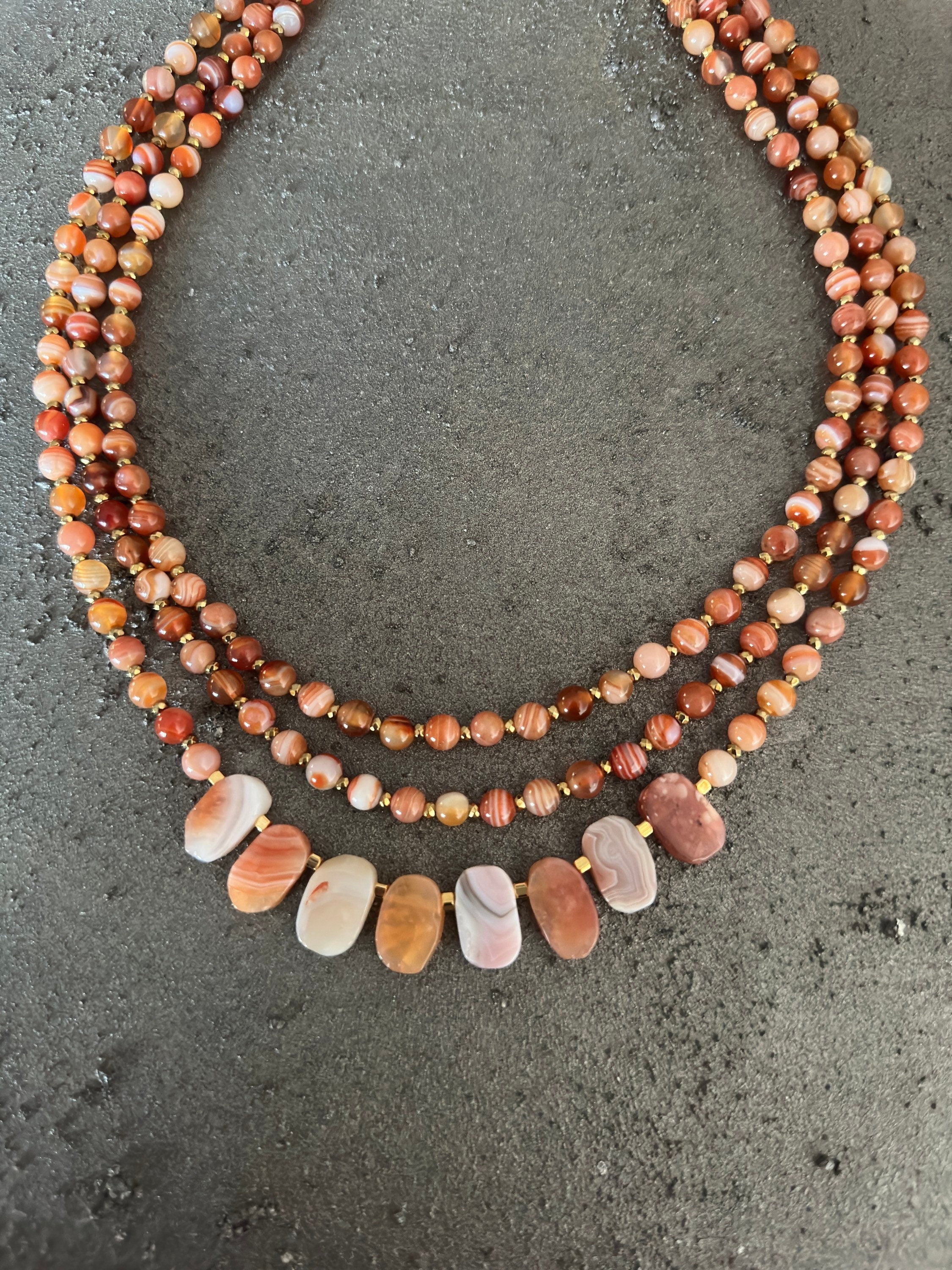 Orange sale agate jewelry